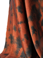 R.01 - Indigo Tie Dyed Botanical Red Silk