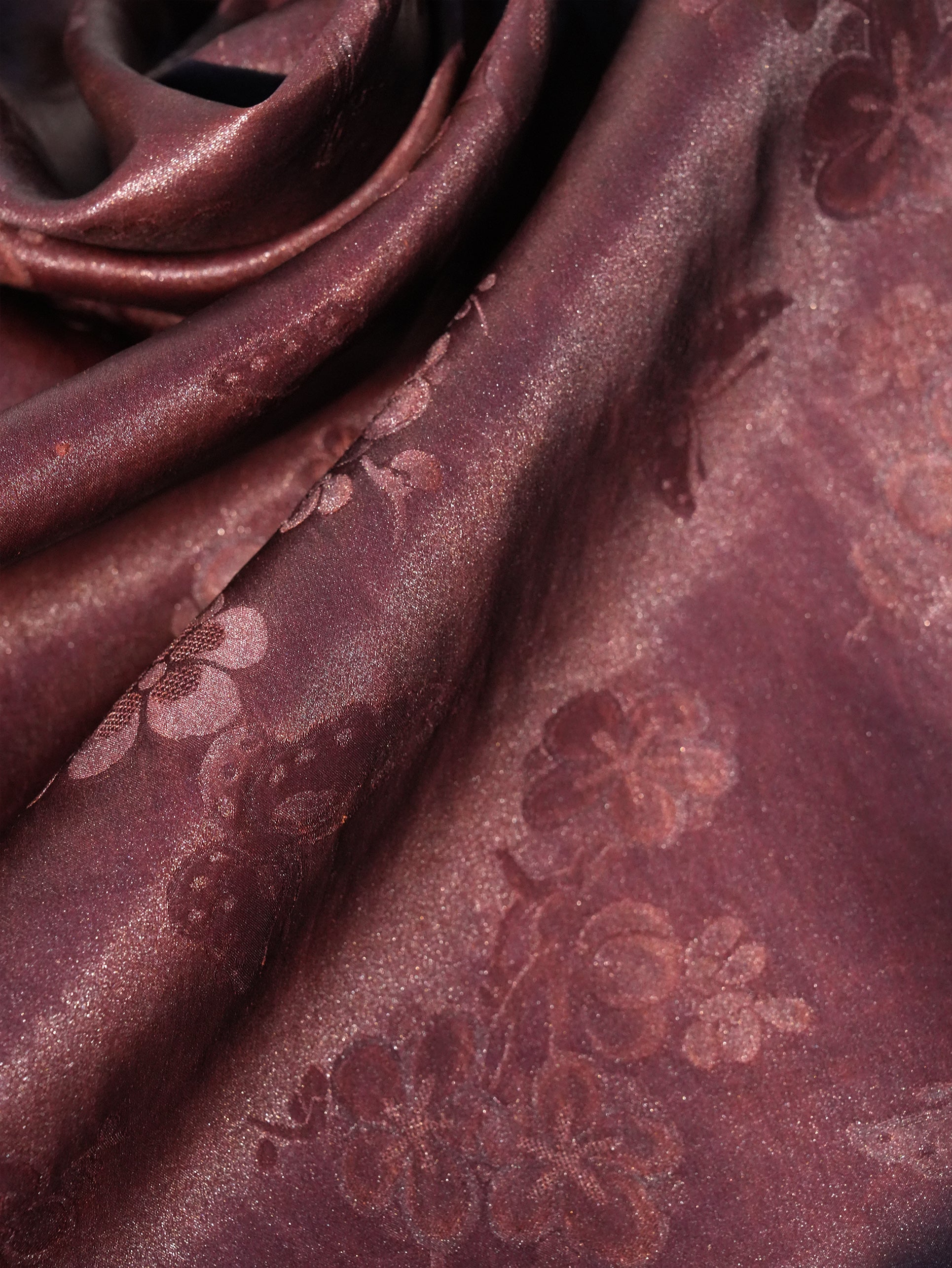 R.01 · 30 Momme Plum Blossom Jacquard Botanical-Dyed Silk (Un–Mud–Dyed)