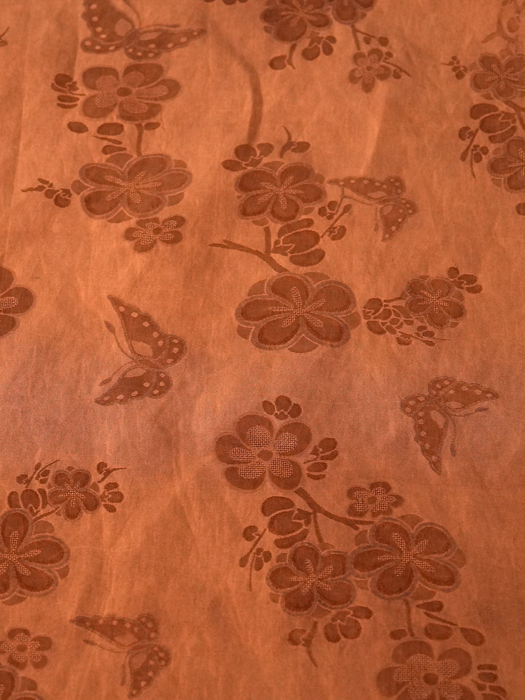 R.01 · 30 Momme Plum Blossom Jacquard Botanical-Dyed Silk (Un–Mud–Dyed)