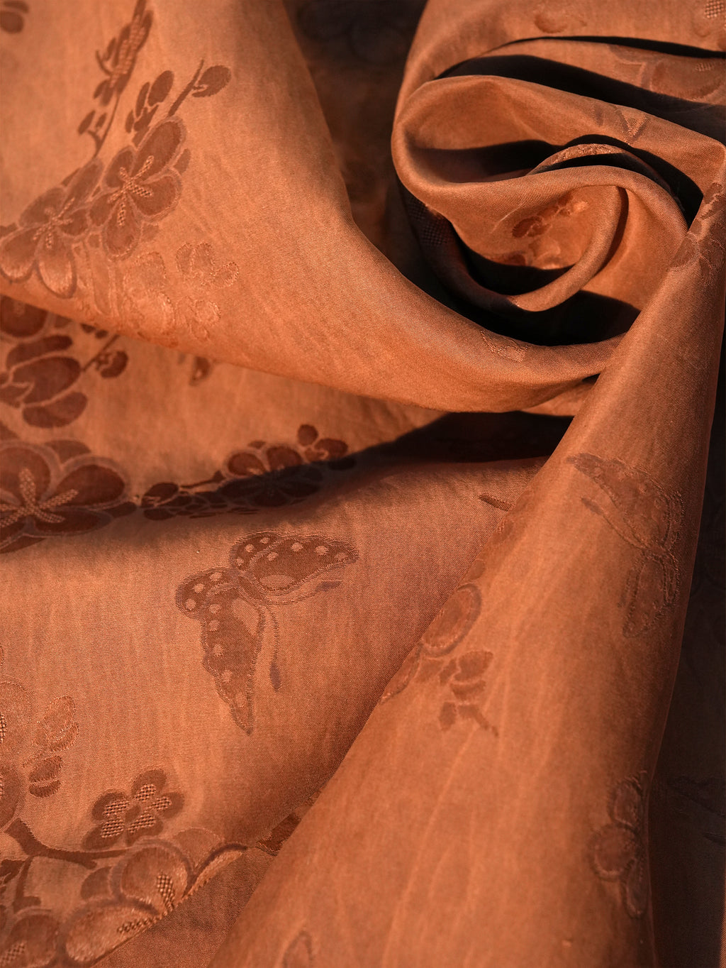 R.01 · 30 Momme Plum Blossom Jacquard Botanical-Dyed Silk (Un–Mud–Dyed)