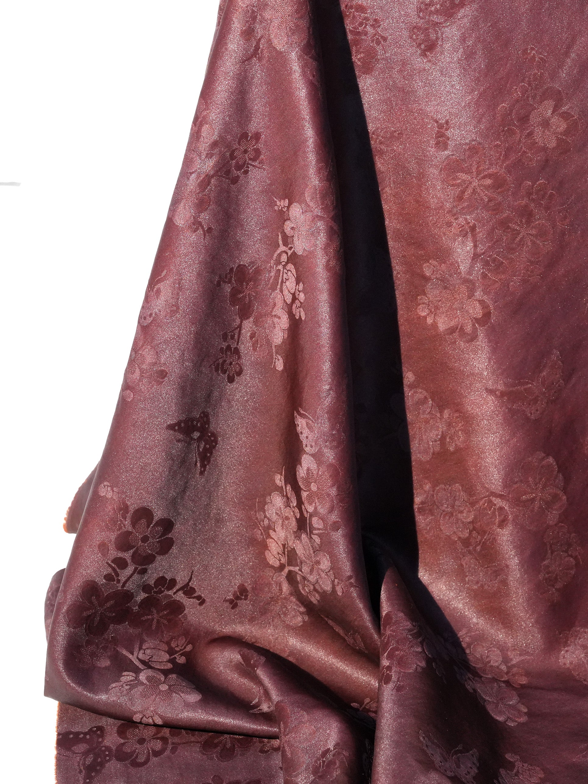 R.01 · 30 Momme Plum Blossom Jacquard Botanical-Dyed Silk (Un–Mud–Dyed)