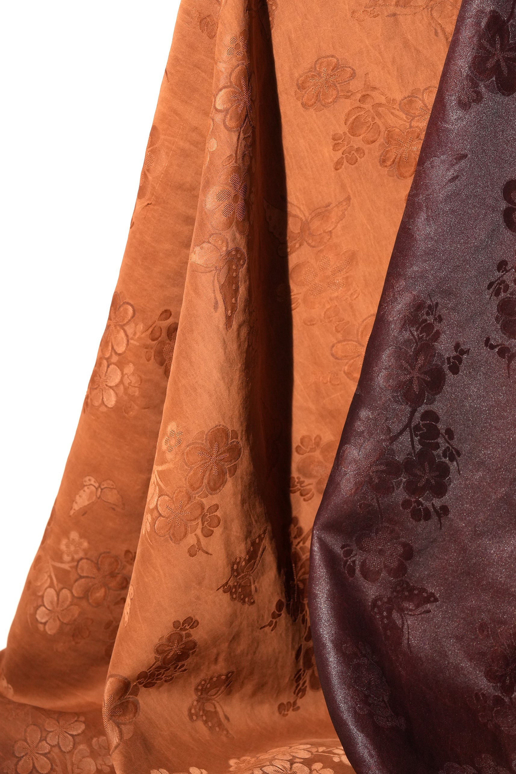 R.01 · 30 Momme Plum Blossom Jacquard Botanical-Dyed Silk (Un–Mud–Dyed)